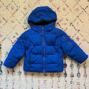 Polo Ralph Lauren Winter Coat Boys 4T Blue Down Filled Puffer Hood